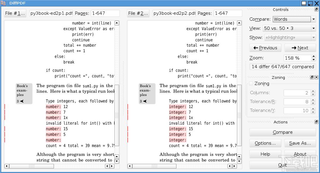 DiffPDF,DiffPDF下载,PDF文件比较