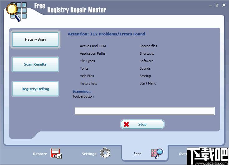 Free Registry Repair Master下载,系统修复,注册表,修复工具