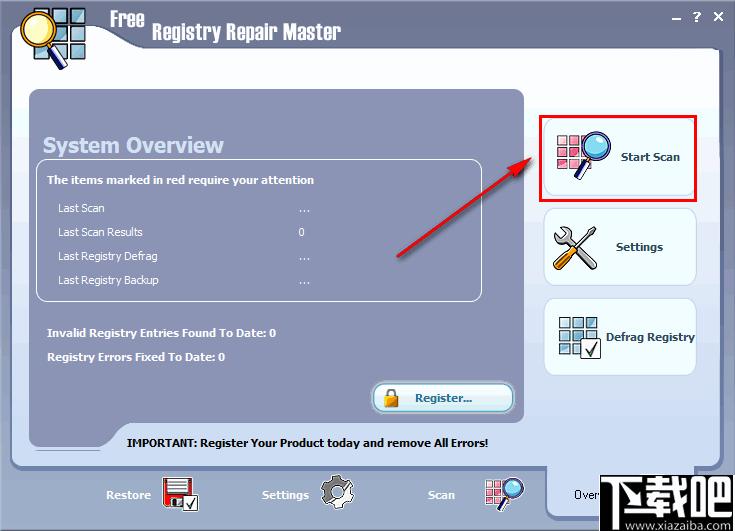 Free Registry Repair Master下载,系统修复,注册表,修复工具
