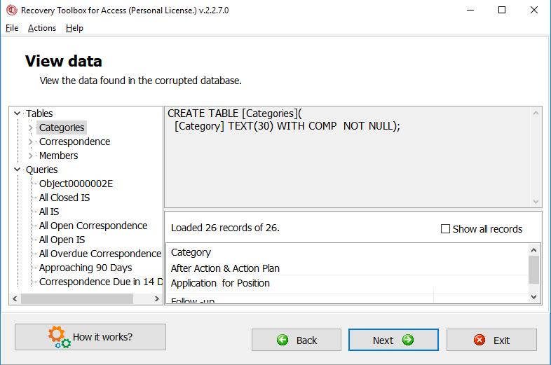 Recovery Toolbox for Access下载,MDB文件修复