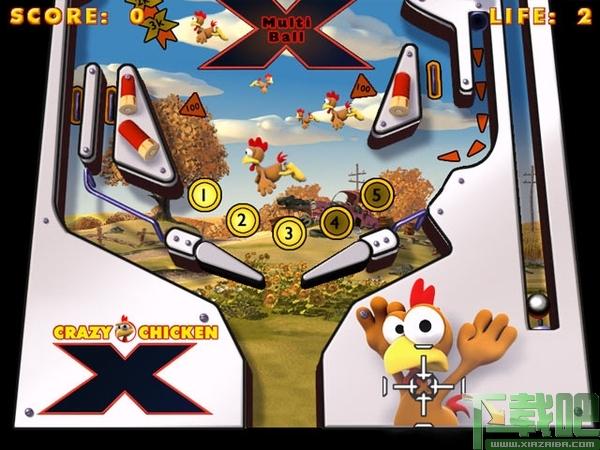 疯狂的鸡弹珠台,Crazy Chicken Pinball,弹珠台